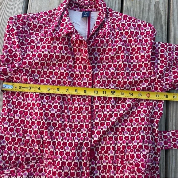 GAP Women’s Small Trench Coat Belted Rosebud Valentines Collar Pockets Y2K - Picture 7 of 15